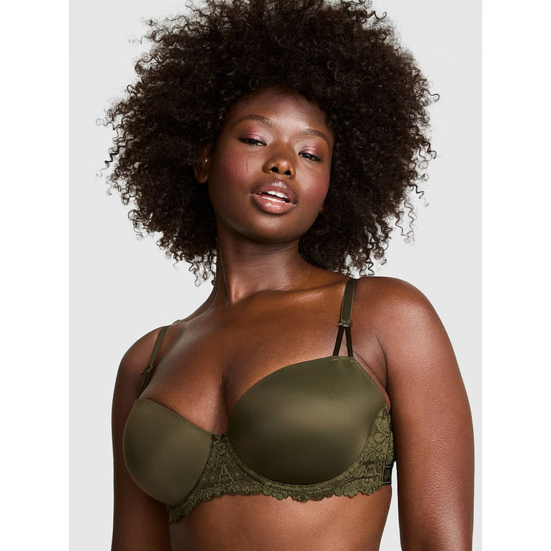Victoria's Secret Green Wink Balconette Push-Up Bra (32DD)