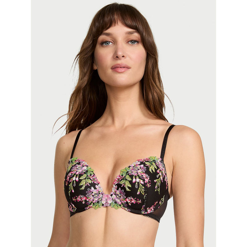 Victoria's Secret Multi-Color Dream Angels Wisteria Embroidery Push-Up Bra (32C)