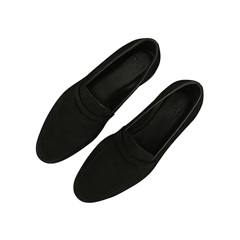 SKO Black Suede Penny Loafers (UK 7)