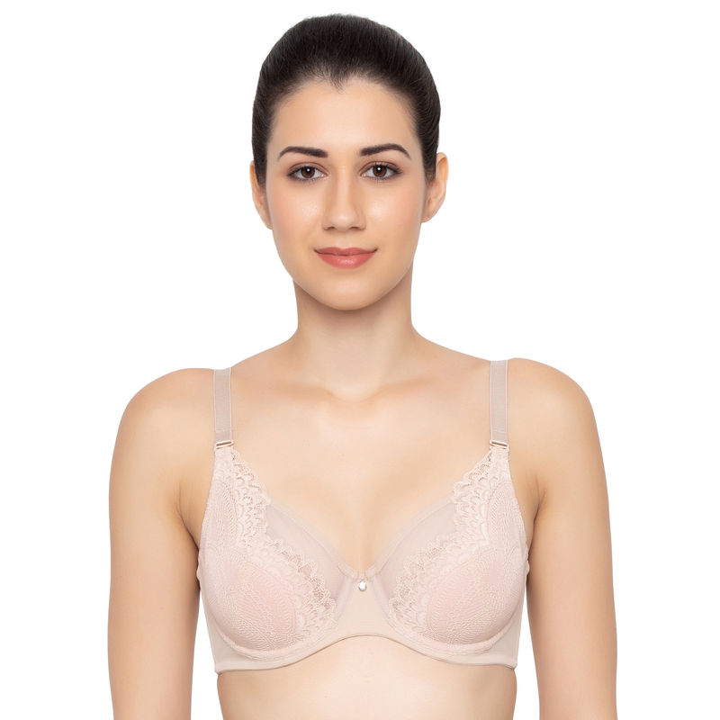 Triumph Beauty-full Lacy Non-padded Underwired Seamless T-shirt Bra - Nude (34F)