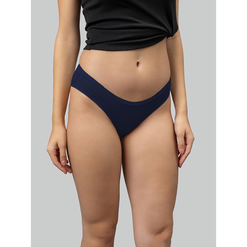 NeceSera Cozy Navy Supima Modal Full Coverage Bikini Nessies (S)