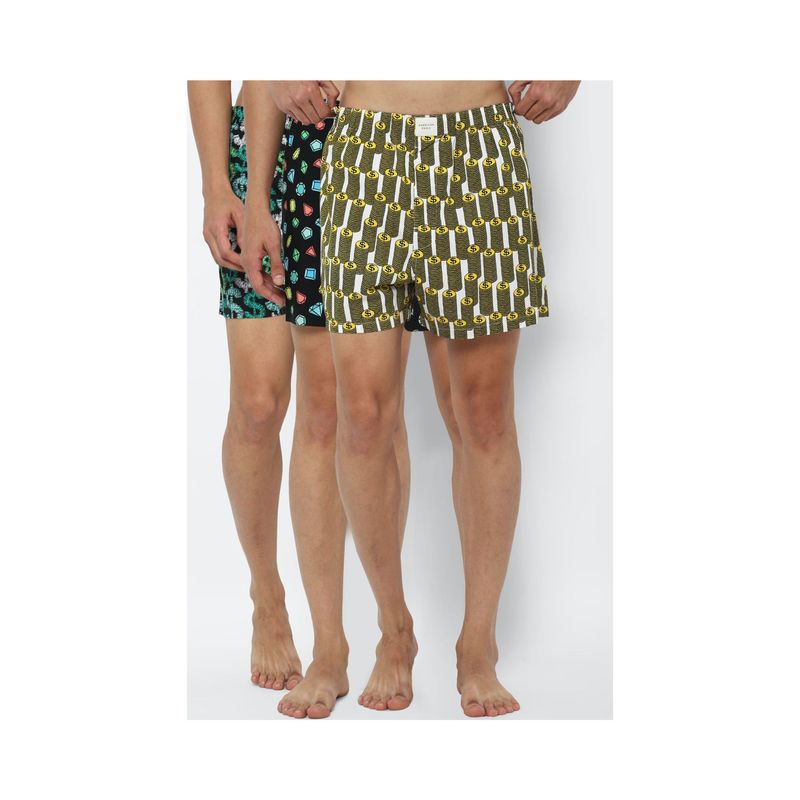 American Eagle Multi-Color Solid Boxers (Pack of 3) (XS)