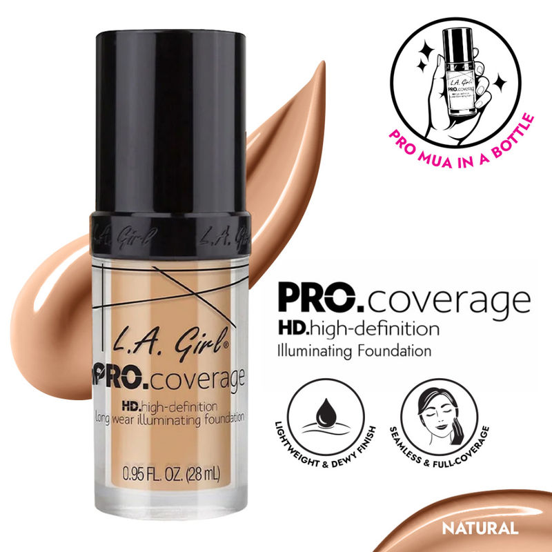 L.A.Girl Pro Coverage Hd Foundation - Natural