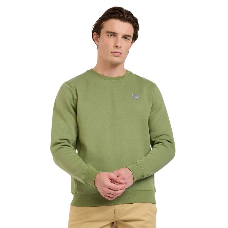 ColorPlus Regular Fit Solid Medium Green Sweatshirt (2XL)