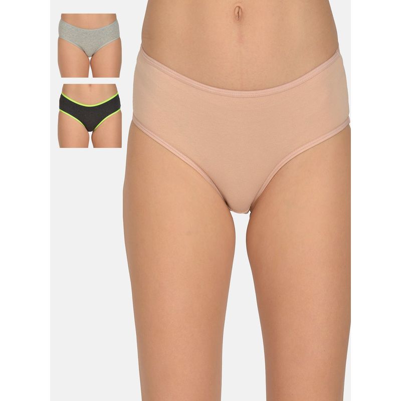 Mod & Shy Pack Of 3 Women Hipstier Brief - Multi-Color (S)