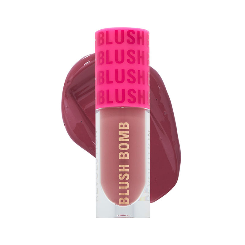 Makeup Revolution Bomb Cream Blusher-Lightweight Creamy Formula-Enriched With Vitamin E - Rose Lust