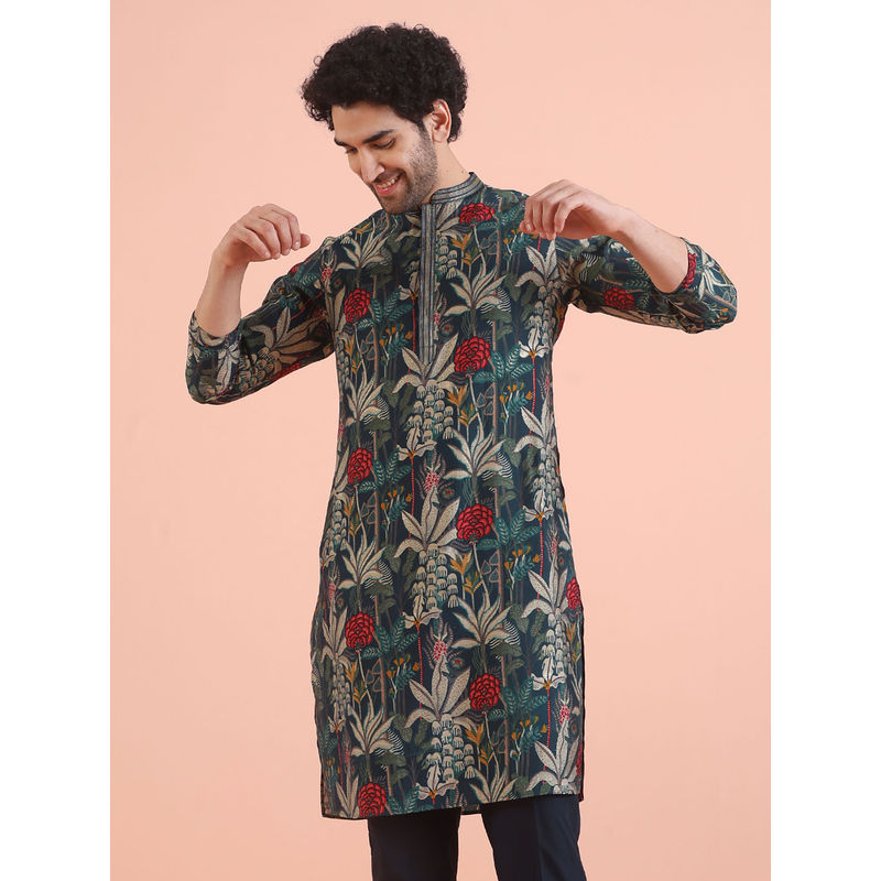 KISAH Mens Multi-Color Printed Kurta (38)