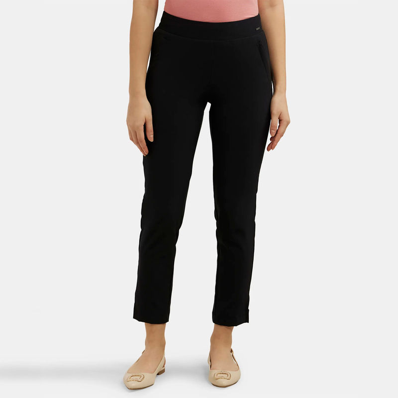 Jockey IW35 Women Environment Friendly Recycled Microfiber All Day Pants - Black (XL)