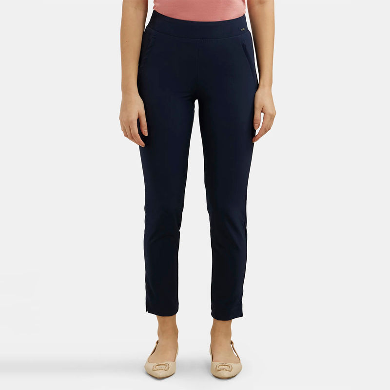 Jockey IW35 Women Environment Friendly Recycled Microfiber All Day Pants-Navy Blazer (S)