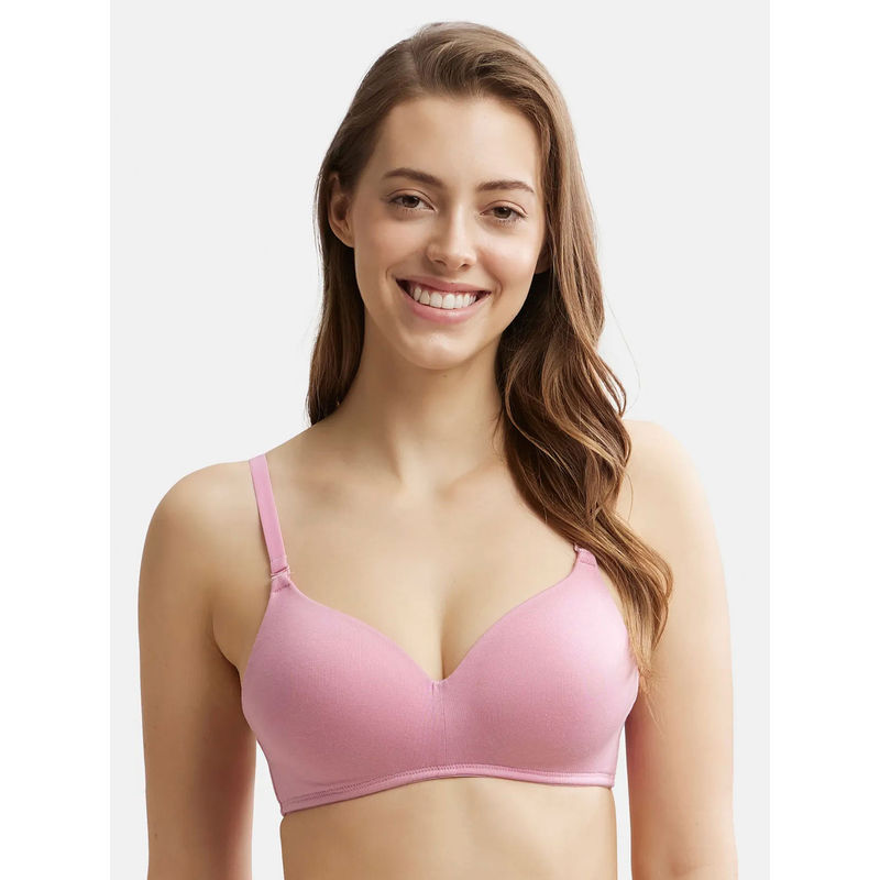 Jockey JW11 Wirefree Padded Tencel Lyocell Elastane Multiway T-Shirt Bra-Orchid Smoke (34C)