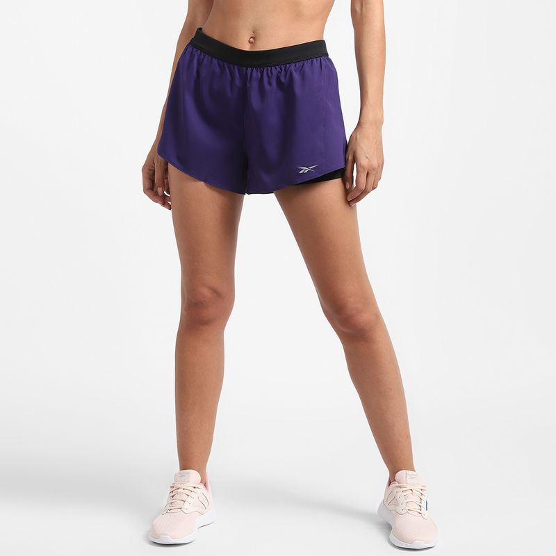 Buy Reebok Re 2in1 Short Purple Running Shorts Online