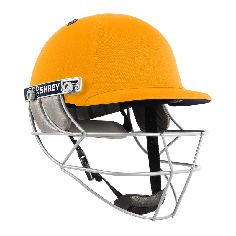 Shrey Match 2.0 Steel-Yellow Cricket Helmet (L)