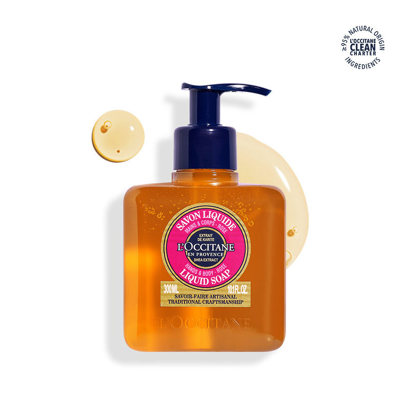L'Occitane Shea Butter Rose Liquid Soap For Dry To Very Dry Skin