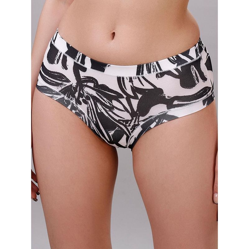 SOIE Womens White Mid Rise Seamless Full Coverage Shorty Panty (L)