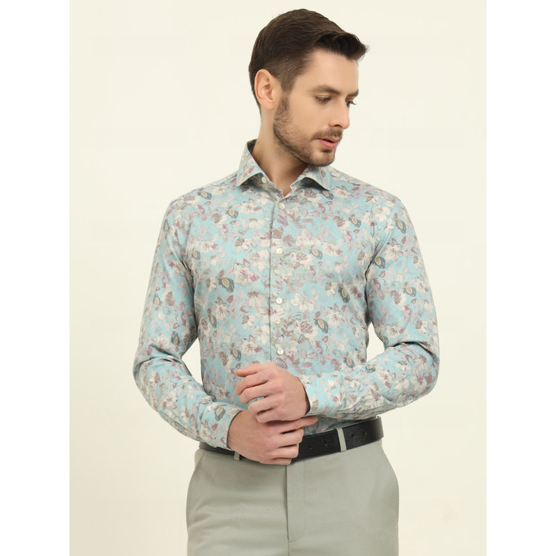 Wyre Men Mint Green Slim Fit Party Wear Formal Shirt (39)