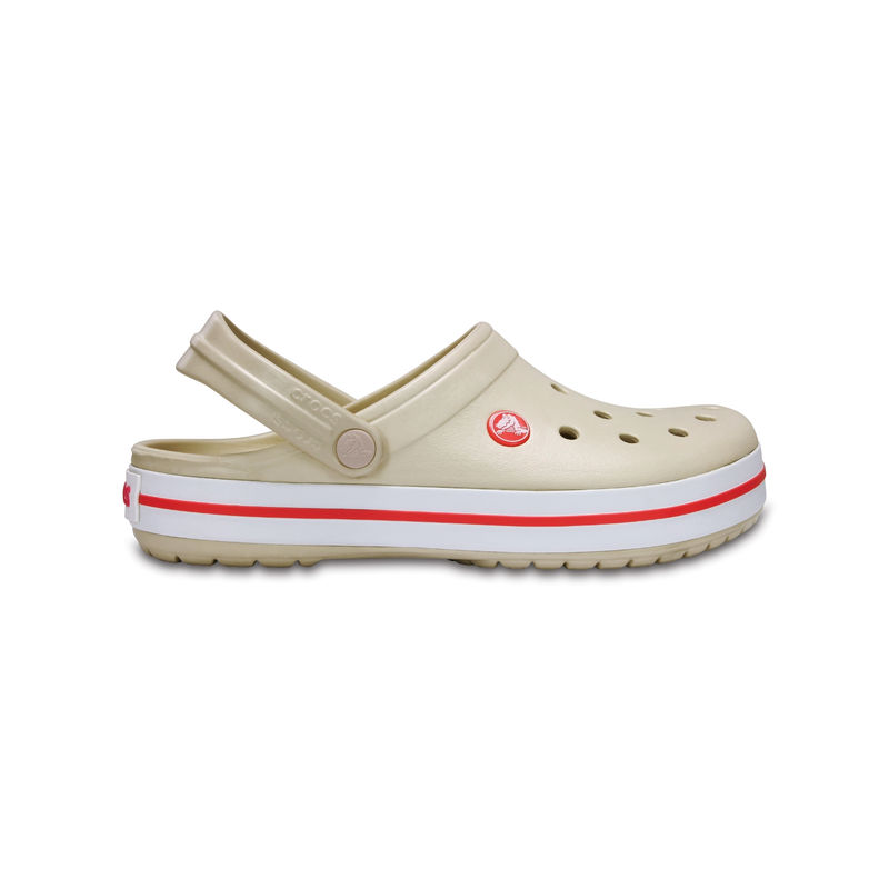 Crocs Unisex CROCBAND Beige Clogs (UK 8)
