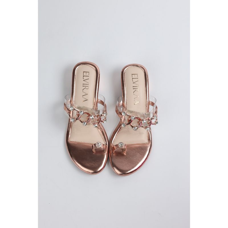 ELVIRAA Chain Embellished Heel Rose Gold (EURO 35)
