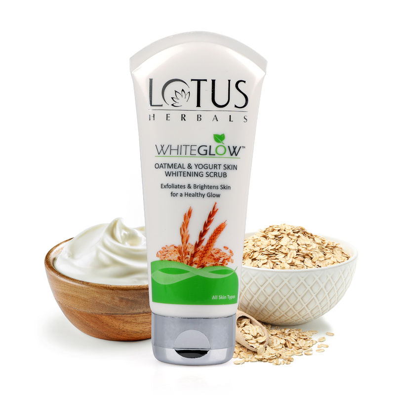 Buy Lotus Herbals Whiteglow Skin Brightening Oatmeal & Yogurt Scrub