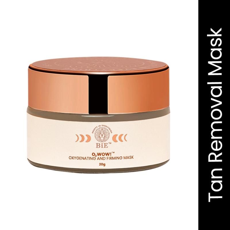 BiE O2WOW! Face Mask for Daily Tan Removal, Reduces Dark Spots & Pigmentation, Gentle Exfoliator