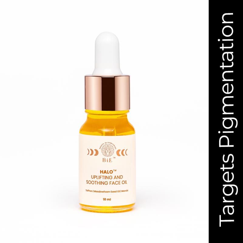 BiE Halo Saffron Face Oil, Brightens Skin,Targets Pigmentation & Wrinkles, for Dry to Normal Skin