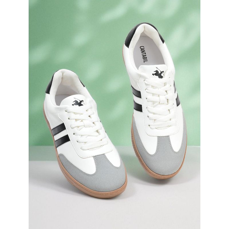 Cantabil Casual Sneaker Shoes for Men - White (UK 7)