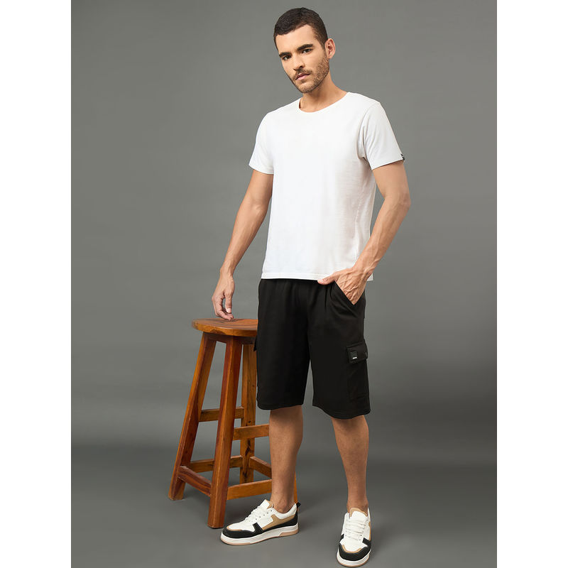 Club York Men Black Drawstring Shorts (S)