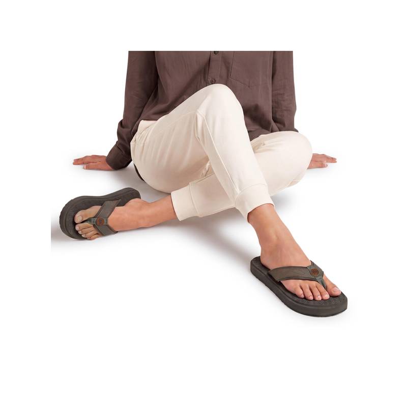 Neeman's Eco Fluffy 2.0 othro Flipflops for Women-Grey (UK 5)
