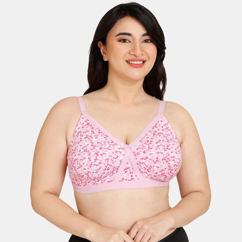 Zivame Everyday Double Layered Non Wired Full Coverage Super Support Bra - Lucent White (34D)