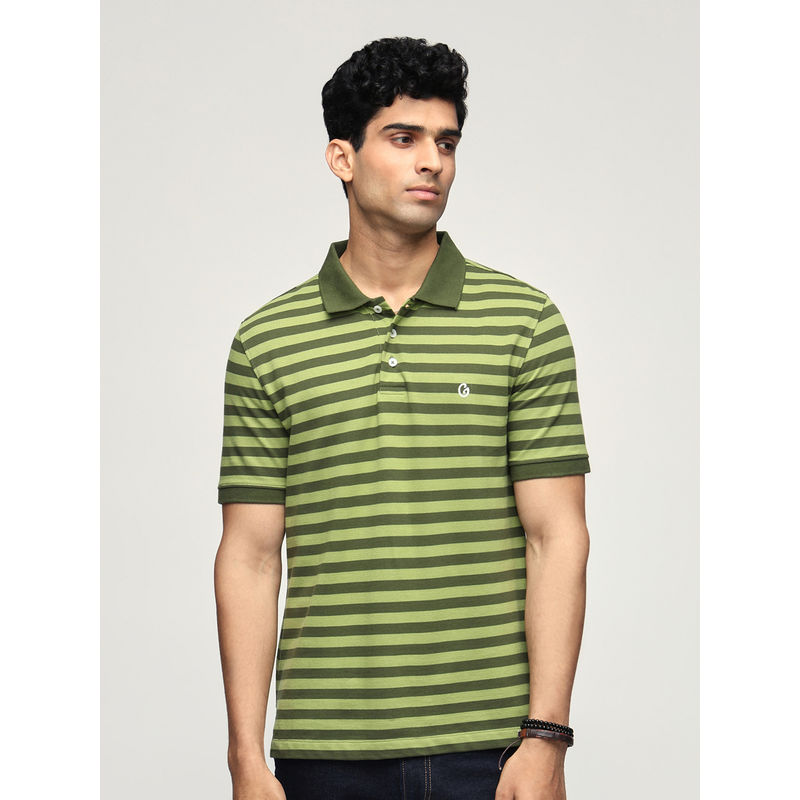 GLOOT Yarn Dyed Polo T-Shirt - GLA014 Green (XL)