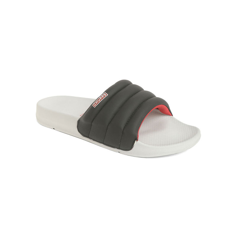 Chupps Bandwidth Sliders Men Casual Sliders Black (UK 8)