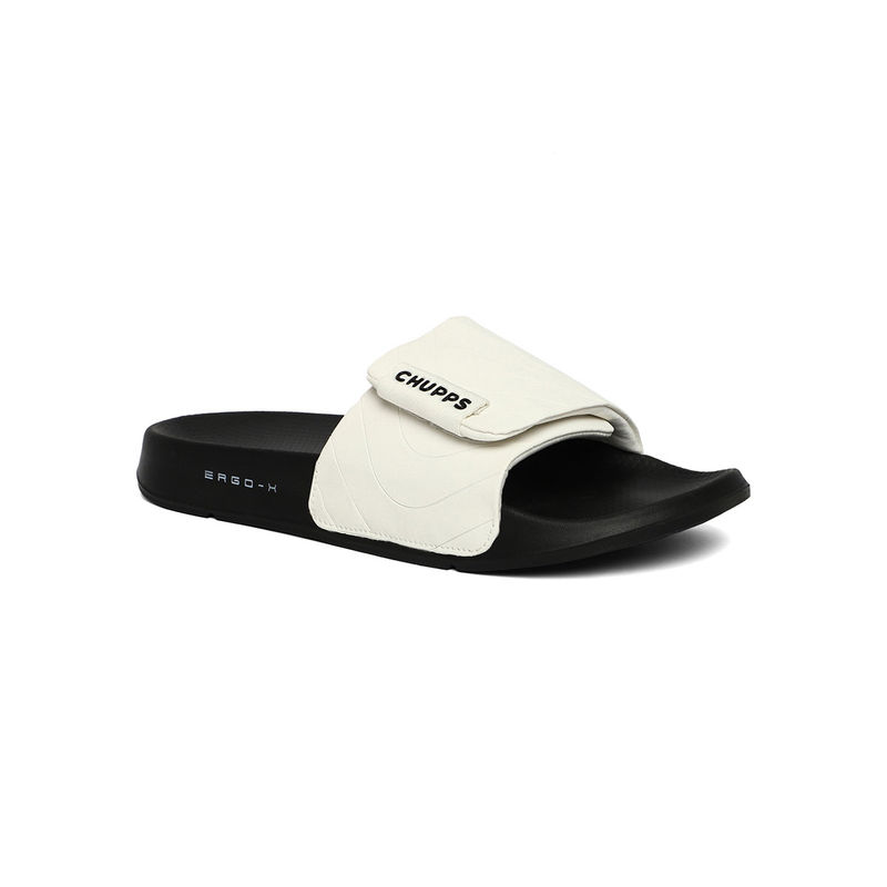 Chupps Bandwidth Sliders Men Casual Sliders White (UK 8)