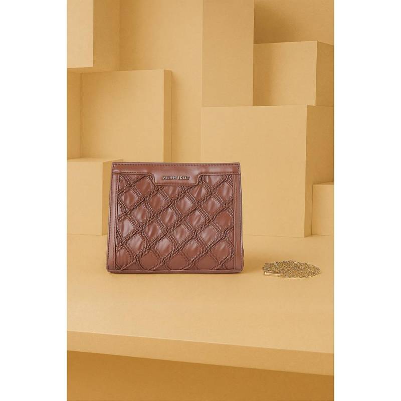 Buy Allen Solly Women Brown Casual Sling Bag With Detachable Strap Online