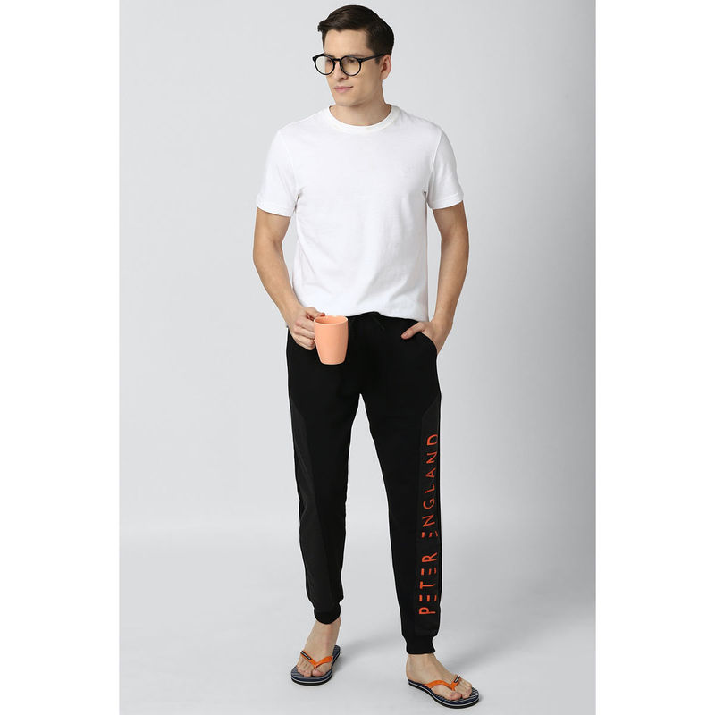 Peter England Men Black Track Pants Buy Peter England Men Black Track