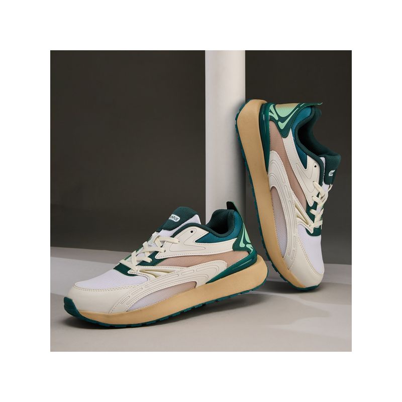 Campus Vitality Men Off White & Brown Sneakers (UK 7)