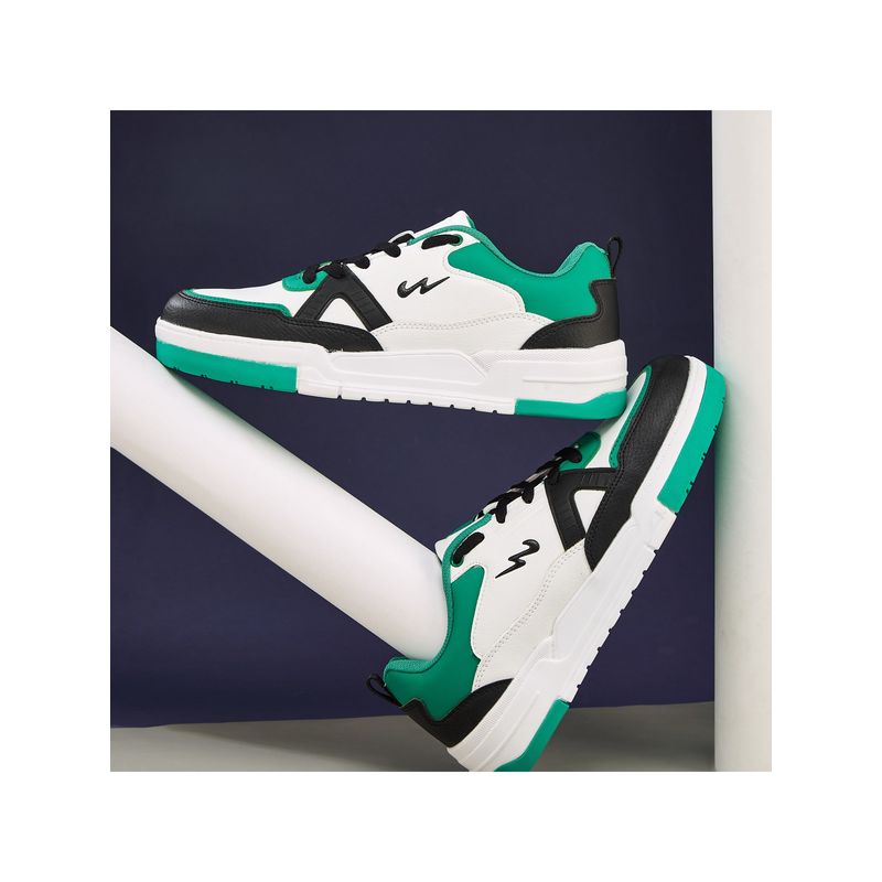 Campus Men OG-27 White Dark Green Casual Shoes (UK 7)