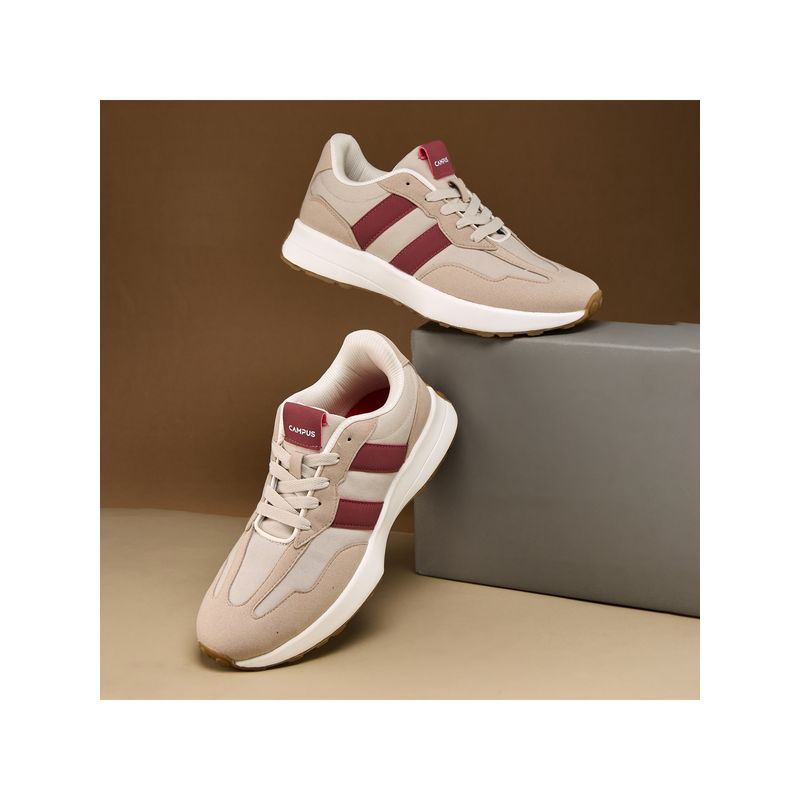 Campus Brisk Men Beige Sneakers (UK 8)