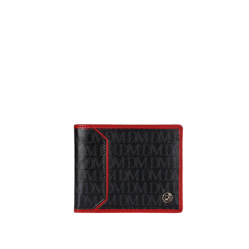 Da Milano Genuine Leather Men's Bifold Wallet | Textured Black Leather | Compact Design With Multiple Card Slots | Lifetime Warranty - View #3