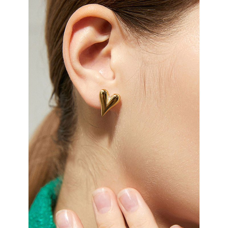 AI286 - Anti Tarnish Heartella Earrings main image 1