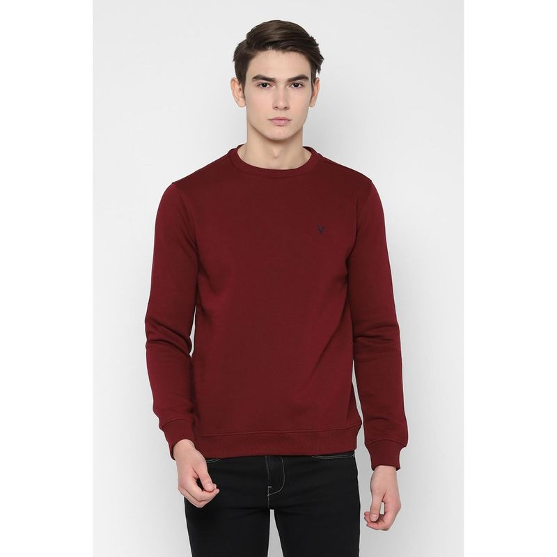 Allen Solly Maroon Sweatshirt (S)