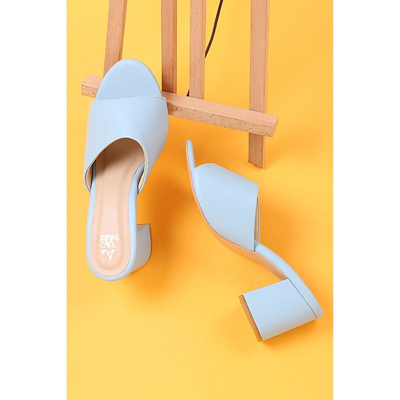 Tao Paris Solid Lina Blue Heels (UK 3)