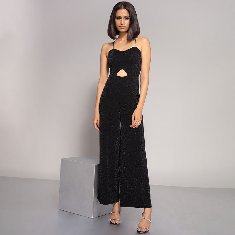 Twenty Dresses By Nykaa Fashion Black A Soft Touch To Feel Jumpsuit (M)
