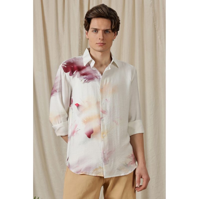 Eszett White Textured Smudge Shirt (S)