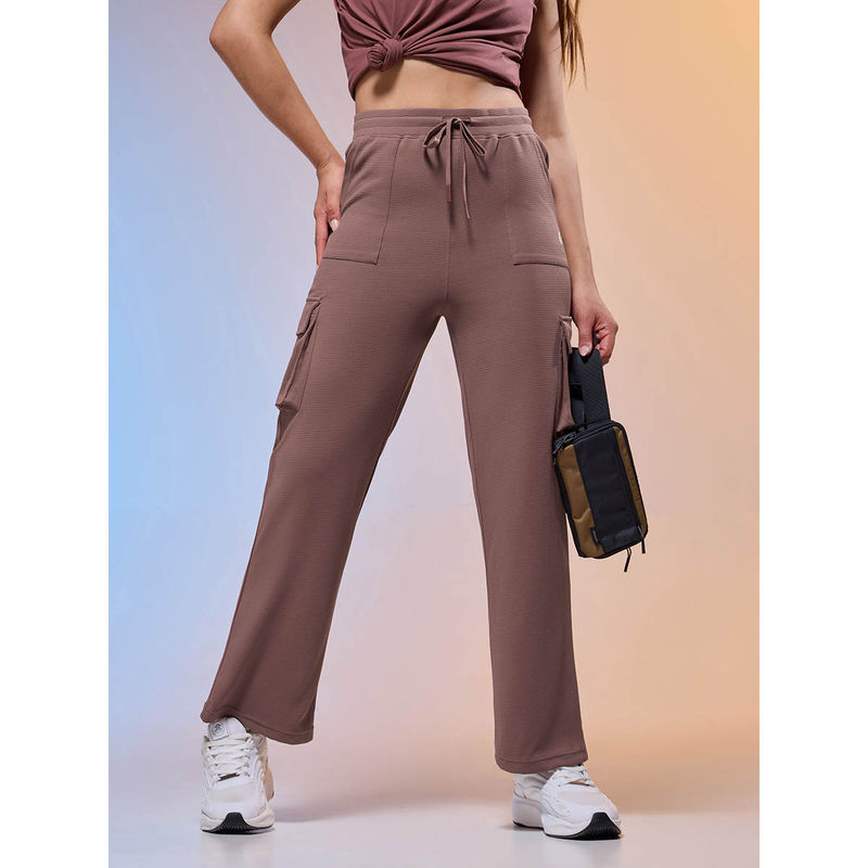 Technosport Women Solid Straight Fit Sports Cargo Trackpants with TECHNOCOOL+ (M)