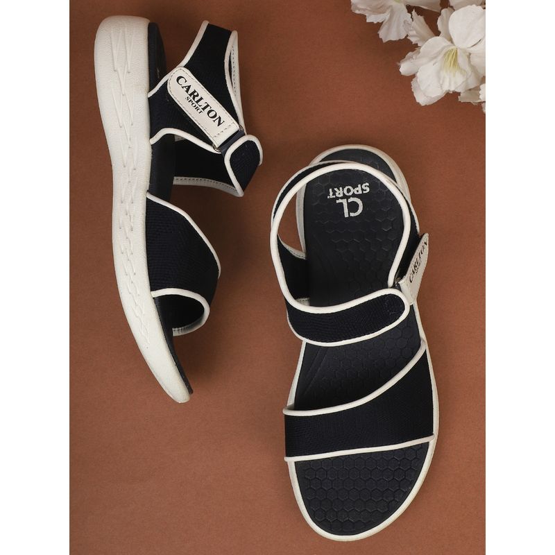 Carlton London Women Navy Blue Solid Sandal (EURO 37)