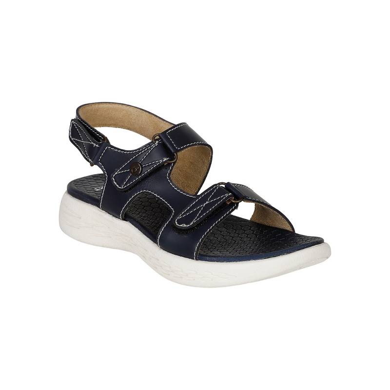 Carlton London Women Navy Blue Solid Sandal (EURO 39)