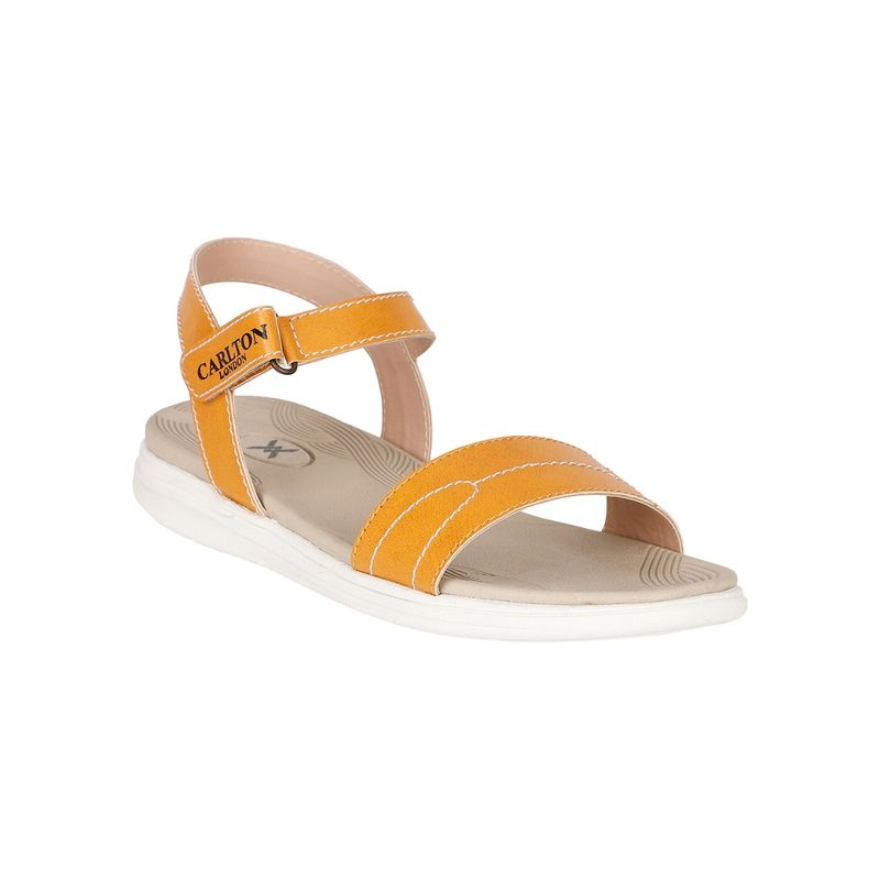 Carlton London Women Tan Solid Sandal (EURO 38)