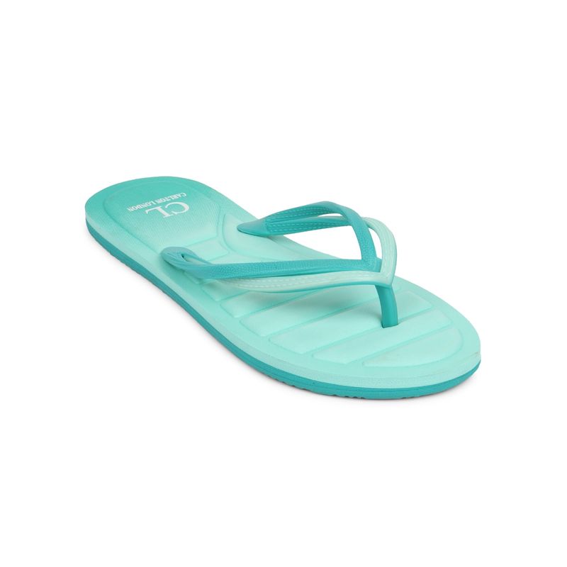 Carlton London Women Green Textured Flipflops (EURO 36)