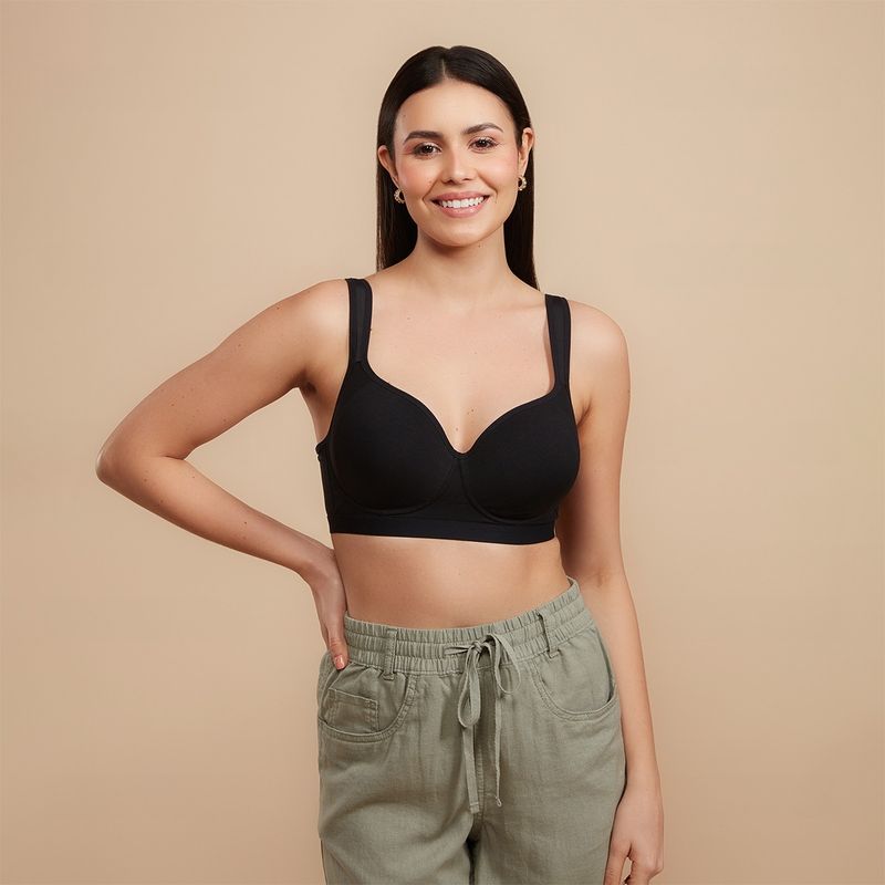 Nykd by Nykaa Breathe Cotton Lift Bra - NYB227 Black (36D)