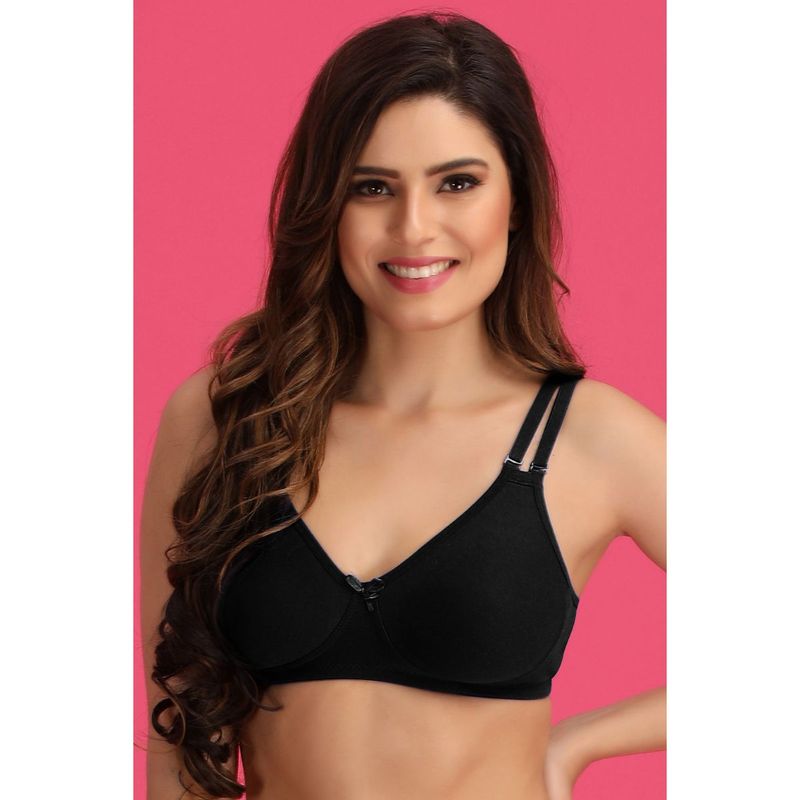 Clovia Non-Padded Non-Wired Full Cup Multiway T-Shirt Bra In Black - Cotton Rich (38B)