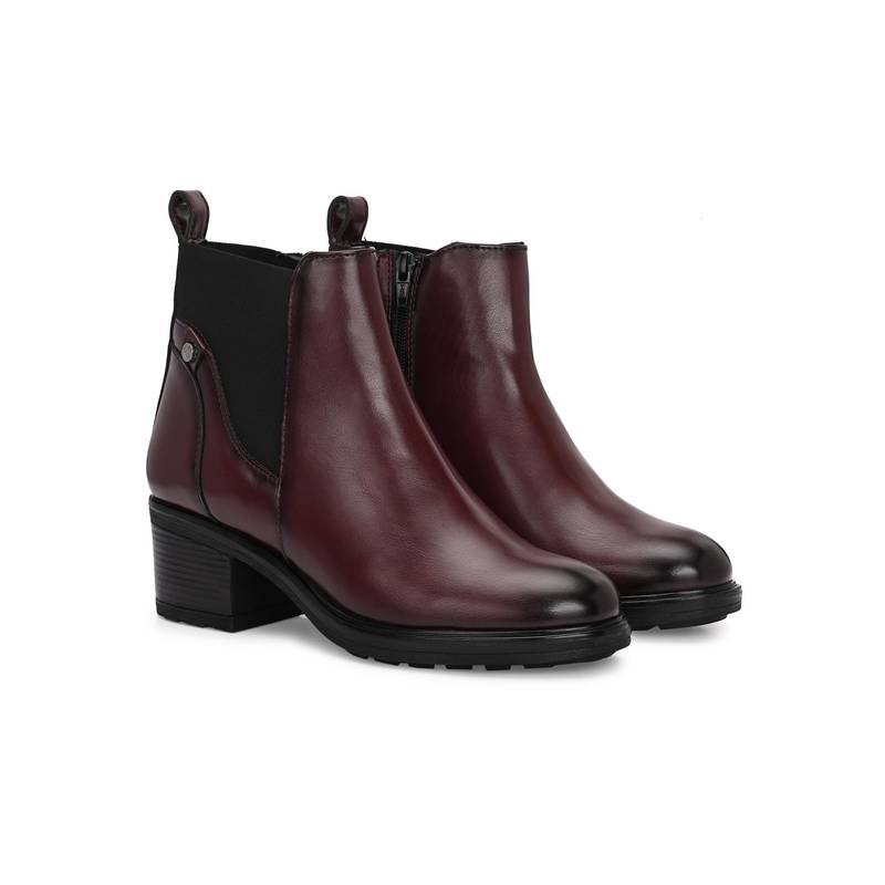 Delize Womens Maroon Chelsea Boots (UK 3)